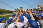 Baseball vs Babson  Wheaton College Baseball players celebrate their victory over Babson to win the NEWMAC Championship for the third year in a row. - (Photo by Keith Nordstrom) : Wheaton, baseball, NEWMAC